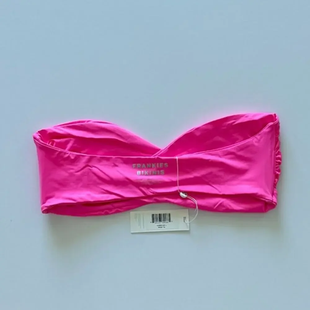 Frankies Bikinis Margo Strapless Bandeau Bikini Top - Pink Punch - Large